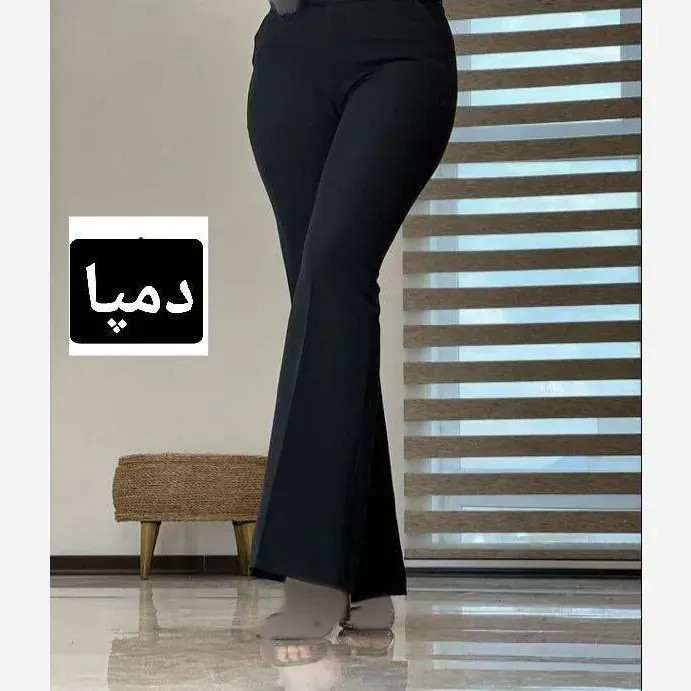 شلوار دمپا زنانه جنس مازراتی رنگ مشکی سایز 38