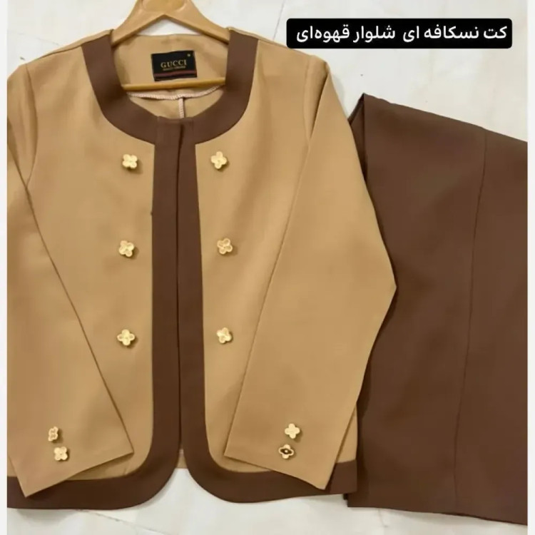 کت و شلوار مازراتی درجه یک زنانه کالکشن عیدانه در رنگ بندی متنوع و سایزبندی 1 و 2