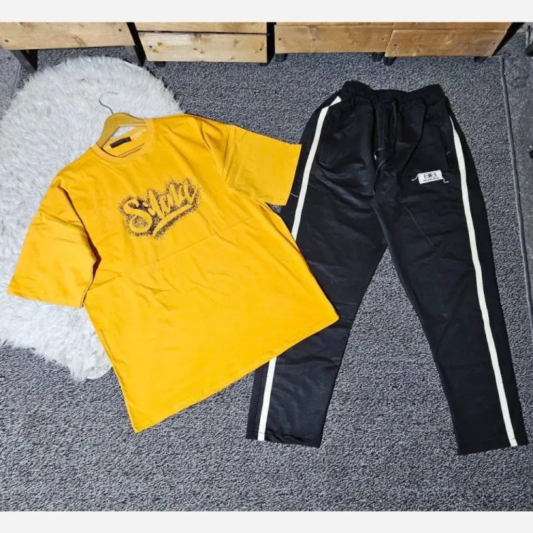 ست تیشرت و شلوار پنبه سوپر اصل اسپان نخ اعلا سایز بزرگ 3XL 4XL