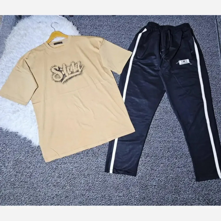 ست تیشرت و شلوار پنبه سوپر اصل اسپان نخ اعلا سایز بزرگ 3XL 4XL