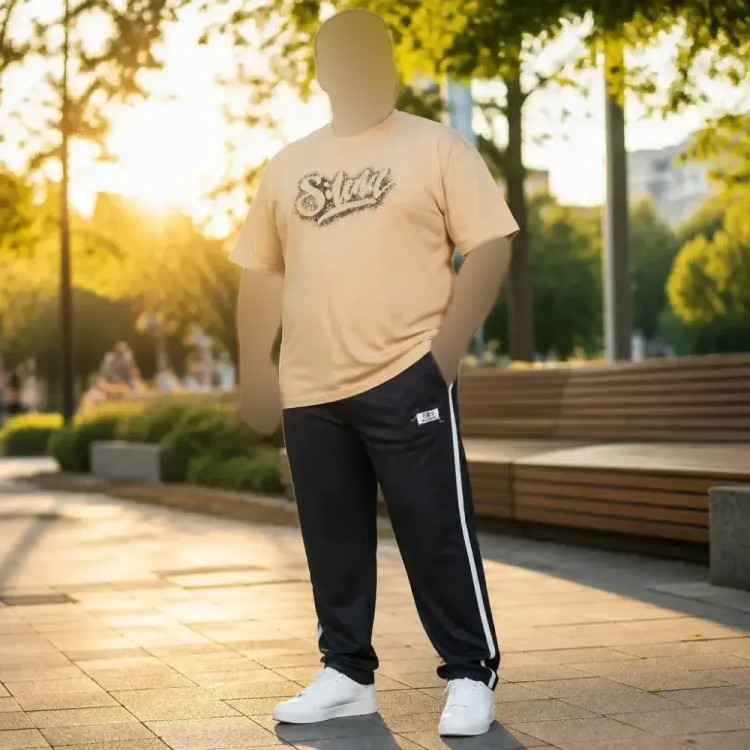ست تیشرت و شلوار پنبه سوپر اصل اسپان نخ اعلا سایز بزرگ 3XL 4XL