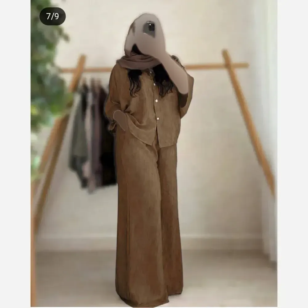 ست مانتو و شلوار زنانه مدل سارا جنس شانتون صوفیا درجه یک