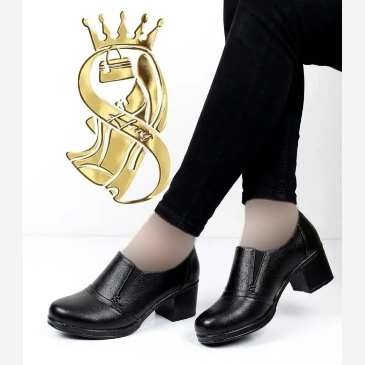 کفش طبی زنانه چرم صنعتی مدل میترا رنگ مشکی