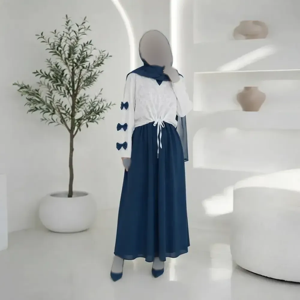 ست دوتیکه رویه و سارافون طرح سوفیا جنس فانتینی و ابروبادی