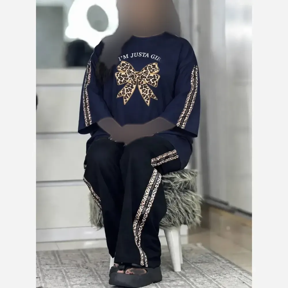 ست بلوز شلوار زنانه پنبه گلکسی سایز فری 38 تا 48 مدل ویکتوریا