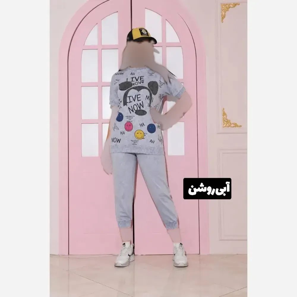 ست تیشرت شلوارک میکی موس جنس سنگشور سایز فری 36 تا 46