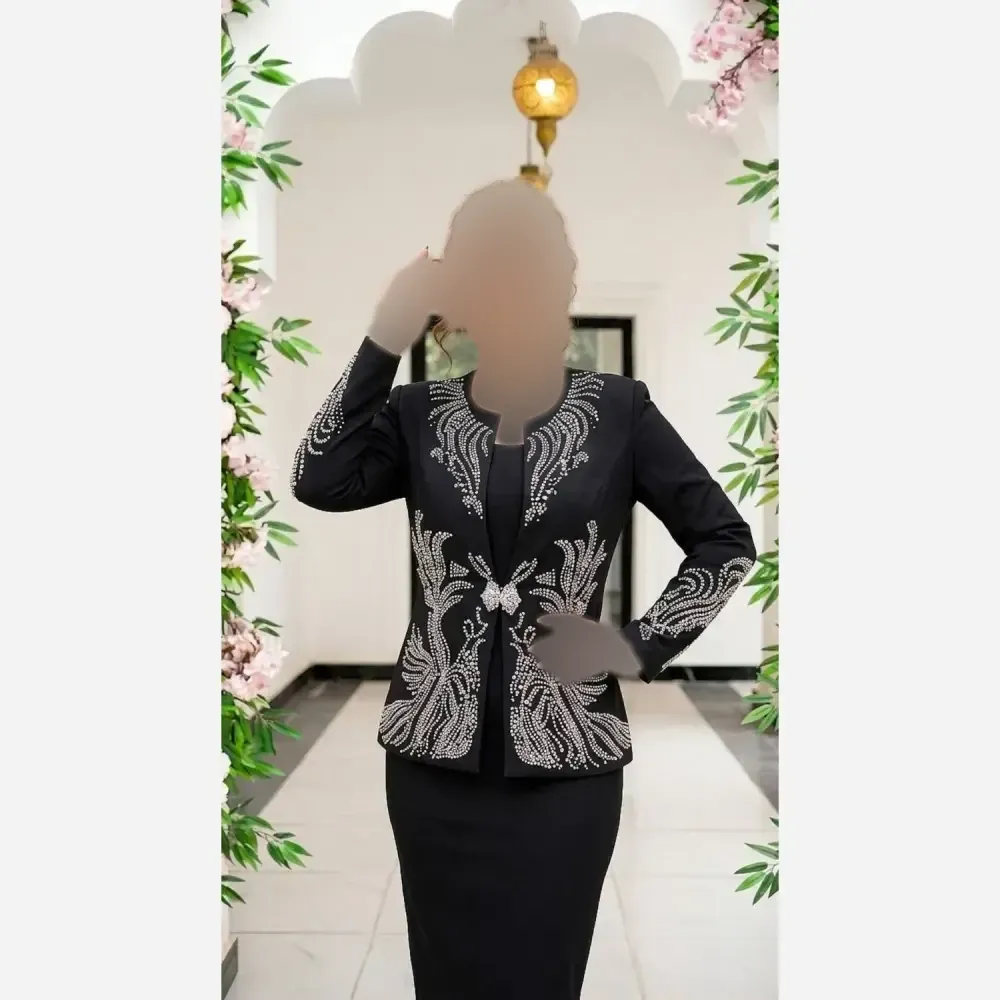 سارافون و کت زنانه کرپ مازراتی رنگ بندی سایز 42 تا 54