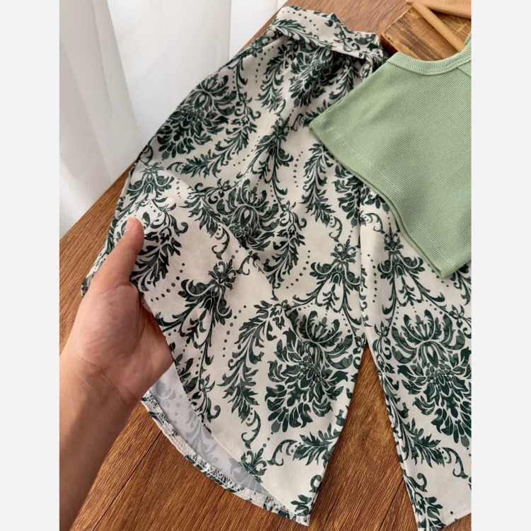 ست تاپ و شلوارک دخترانه کبریتی و بوگاتی مناسب 2 تا 11 سال