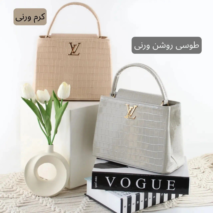 کیف زنانه چرم مصنوعی رسمی و مهمانی با بند بلند