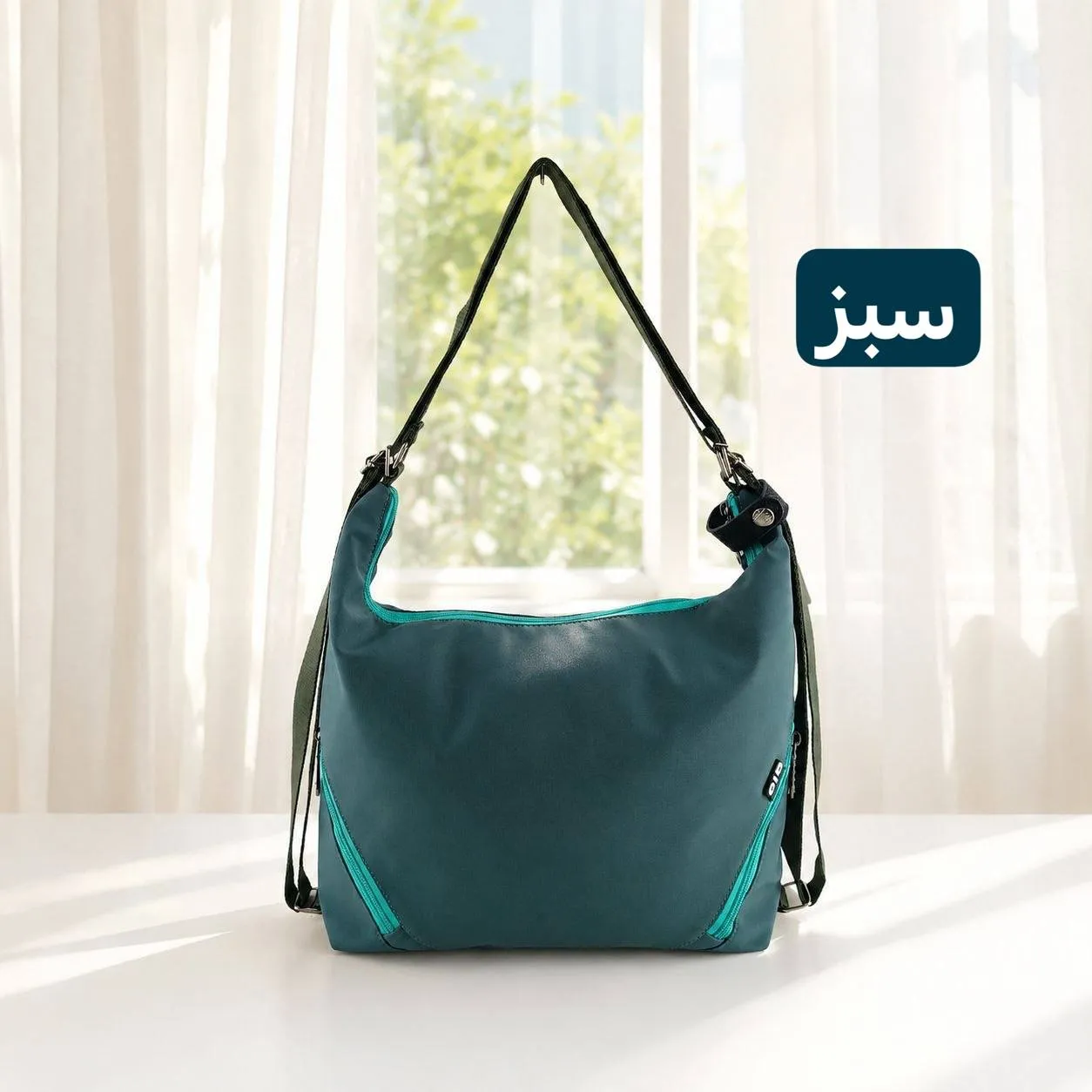 کیف دخترانه دو کاره کوله و کیف دستی پارچه ای ورزشی روزمره