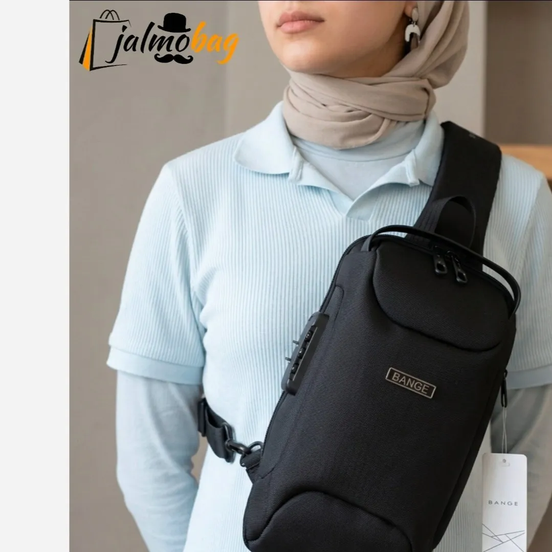 بادی بگ دستهدار رمزدار بنج BANGE پارچه ریپس خارجی آب گریز رنگ مشکی