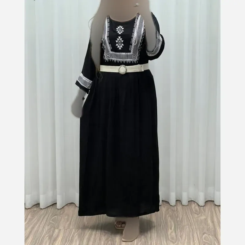ساحلی نخی زنانه طرح سنتی بند دار فری سایز خنک تابستانی