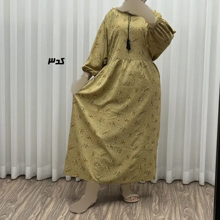 پیراهن نخی زنانه و دخترانه مدل بوگاتی منگولهدار فری سایز تا 52
