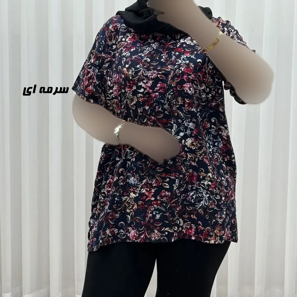 تیشرت نخی زنانه مدل پاپیا فری سایز مناسب تا سایز 50