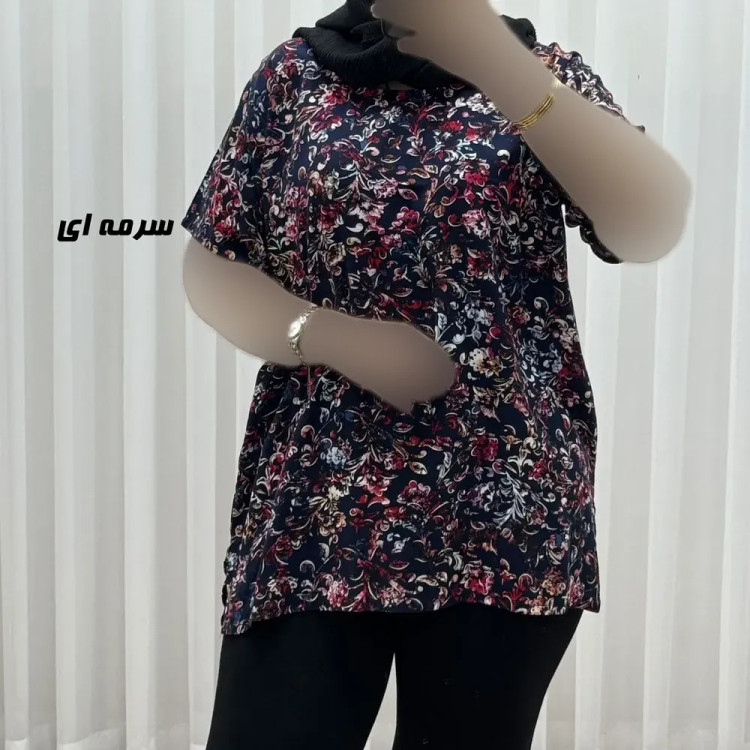 تیشرت نخی زنانه مدل پاپیا فری سایز مناسب تا سایز 50
