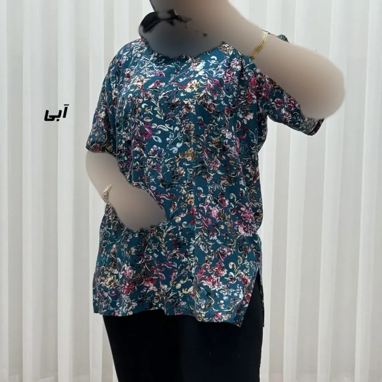 تیشرت نخی زنانه مدل پاپیا فری سایز مناسب تا سایز 50